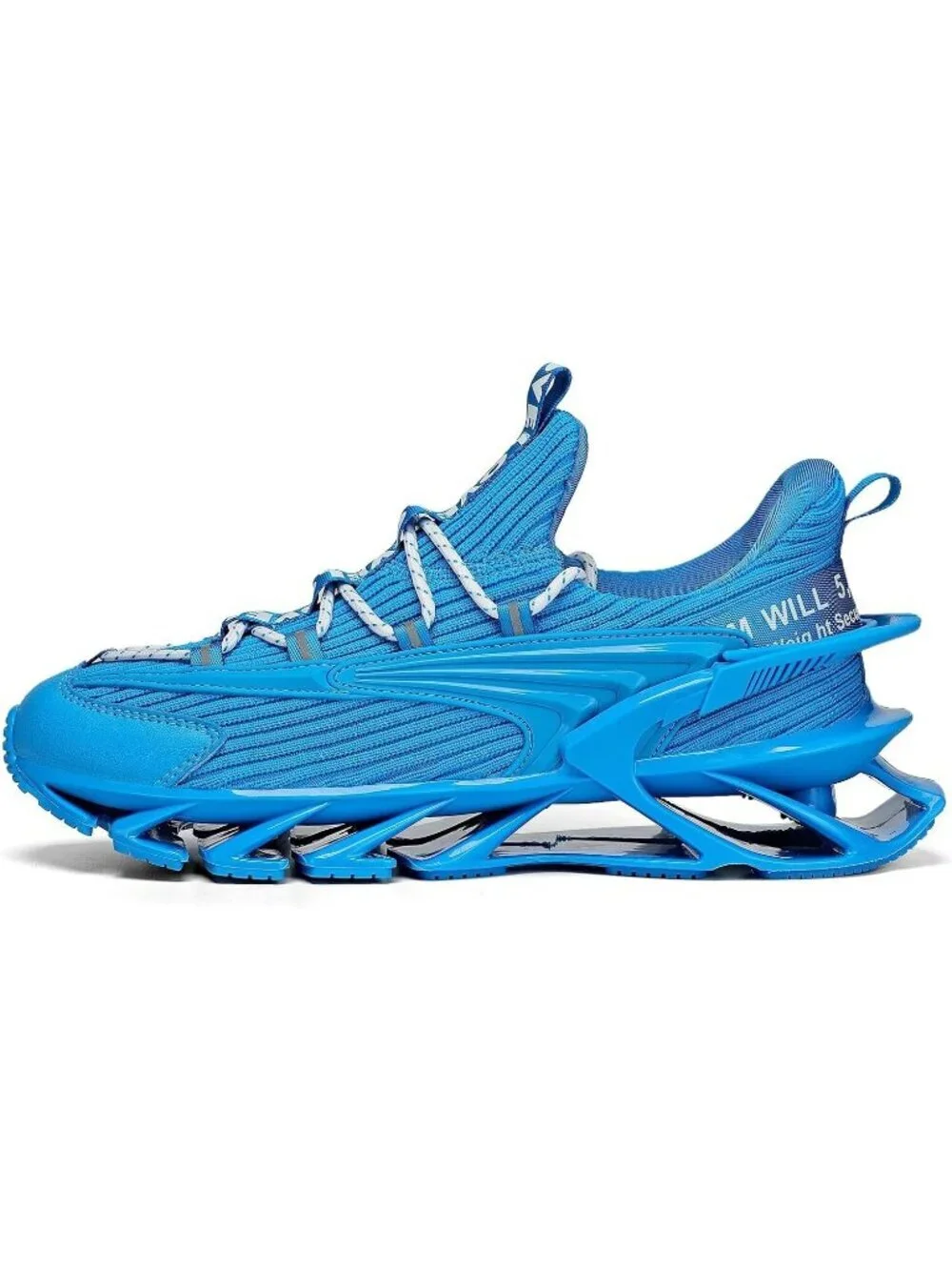 Men's Blue Walking Shoes Casual Fashion Lace Up Blade Tennis Running Sneakers